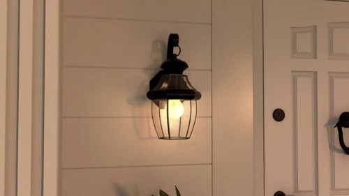 Newbury - 1 Light Medium Wall Lantern - 14 Inches high-Polished Brass Finish - Picture 5 of 12