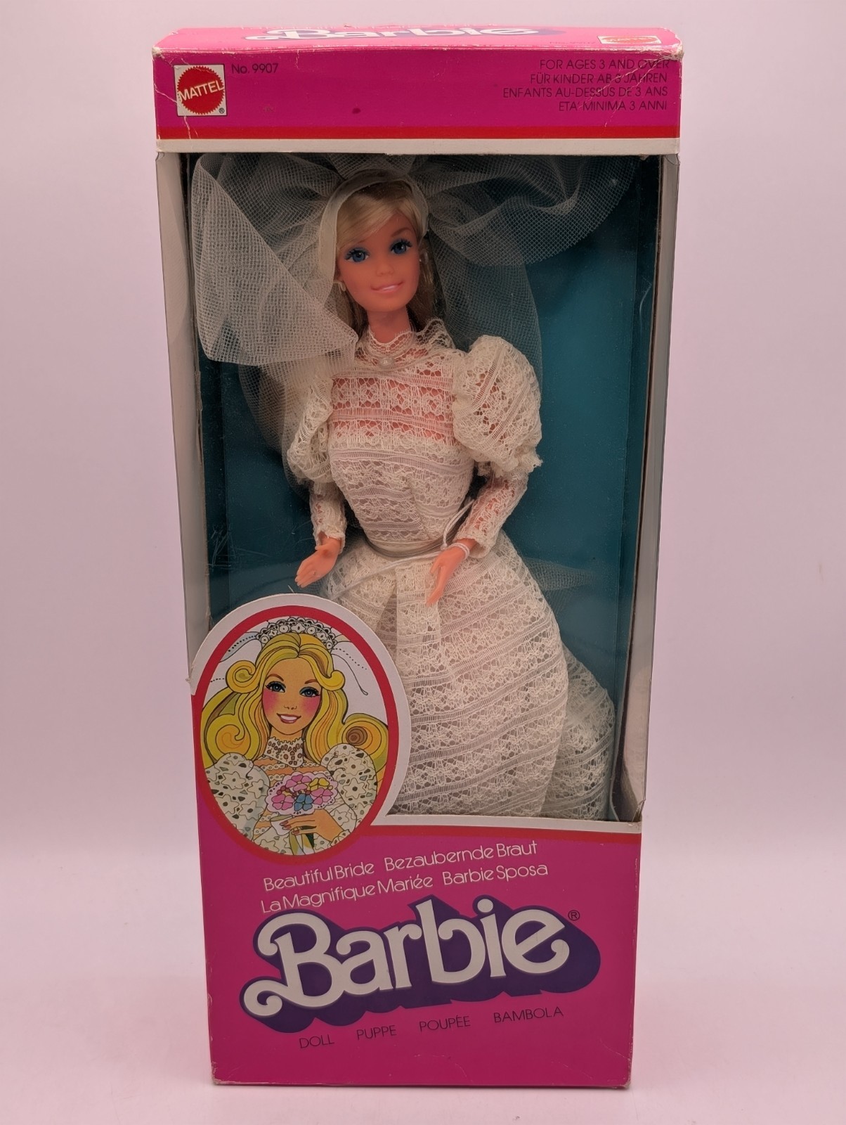 Barbie superestrella 1976 hermosa novia Mattel 9907 Taiwán rara difícil de encontrar ⭐️