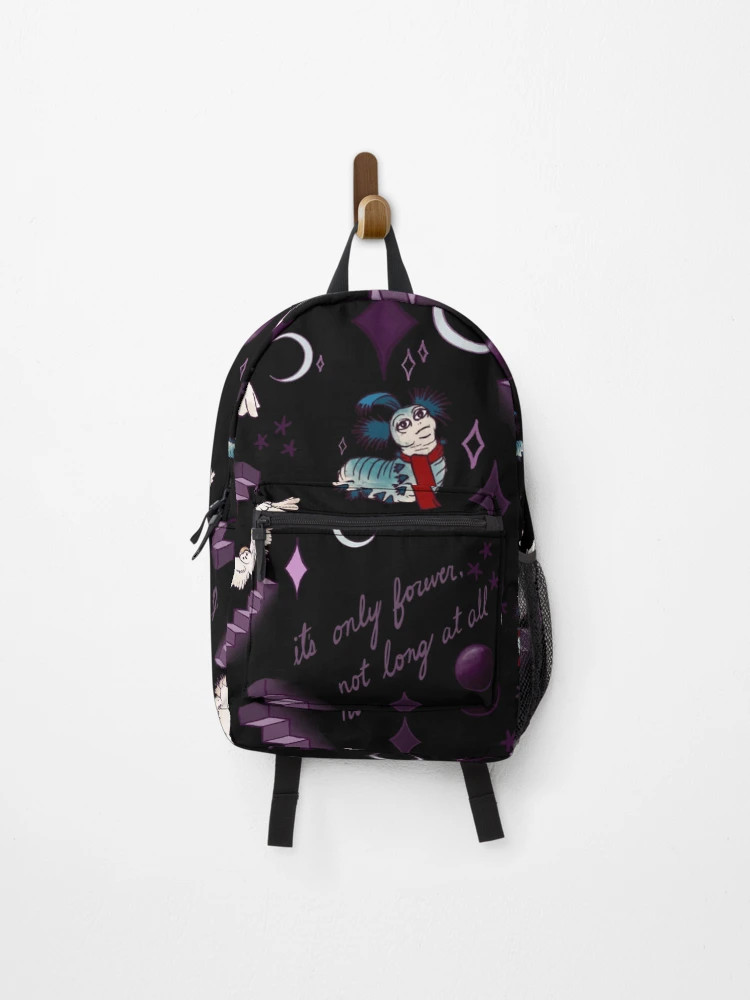 Labyrinth Its Only Forever Not Long At All Backpack Fantasy Quote Movie Bag