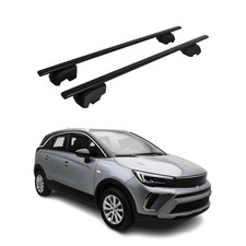 Dachträger Grundtäger für Opel Crossland 2021-2024 75kg Metall Schwarz 2 tlg