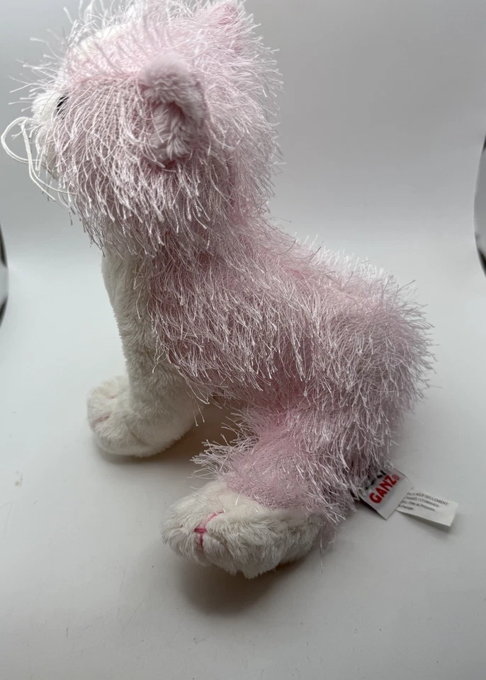 Ganz Webkinz Cute Pink White Cat Plush Toy Kitty Kitten Blue Eyes NO CODE 9" EUC - Image 2 of 4
