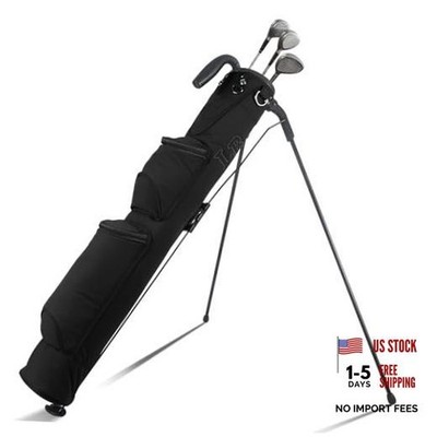Lightweight Golf Stand Bag, Easy to Carry Small Golf Bag with 2-Way Full Black