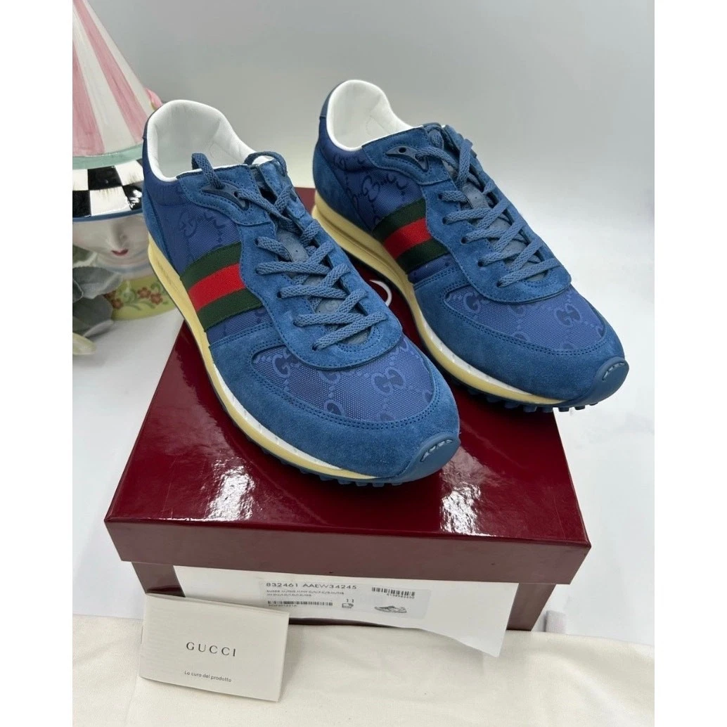 Gucci Canvas Blue Casual Shoes for Men for sale | eBay