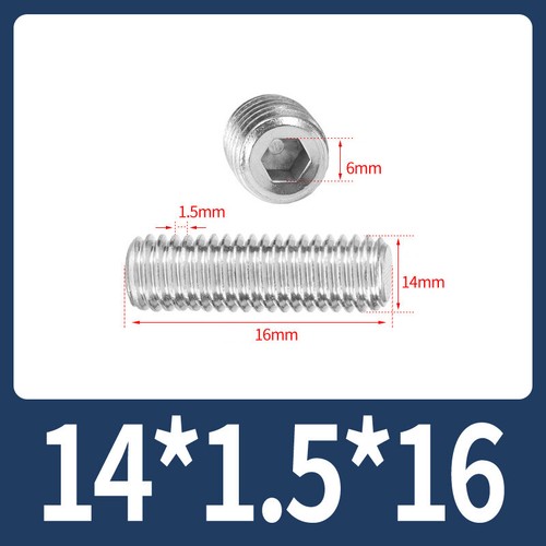 Flat Point Grub Screws Stainless Steel Fine Thread Pitch Allen Set Screw M6-M16 - Picture 70 of 85