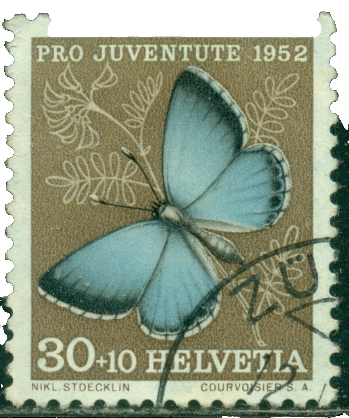 蝴蝶二手瑞士邮票