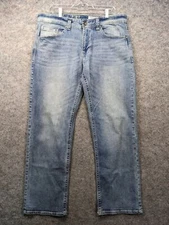 TK Axel Jeans Mens 34 x 32 Bootcut Low Rise Medium Wash Slim Denim