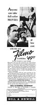 1937 Vintage Ad Bell  Howell Filmo 8 8mm Movie Camera Palm-Size Woman Swimsuit