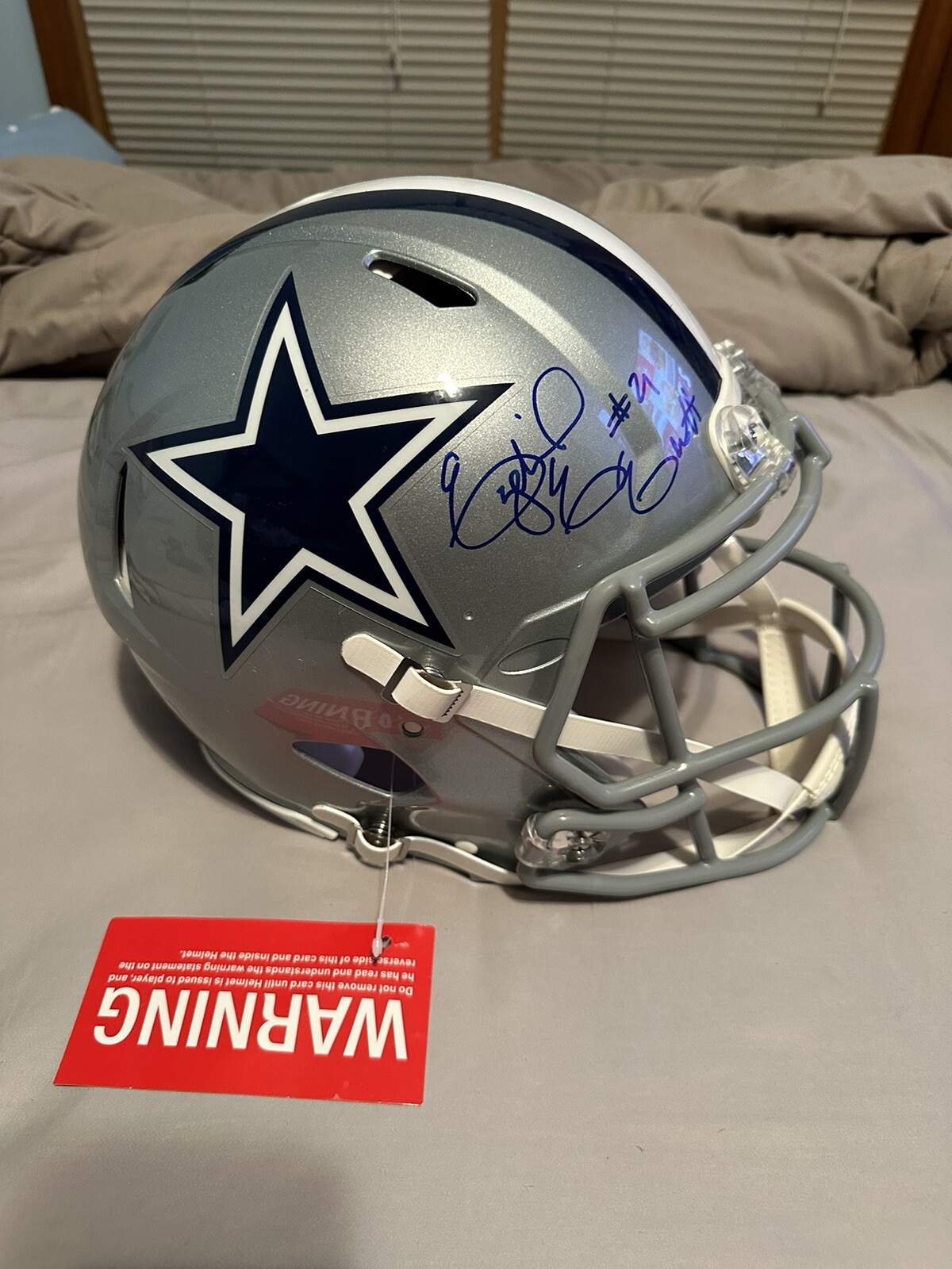 Ezekiel Elliott Autographed Signed Dallas Cowboys / Speed Authentic Helmet Beckett 