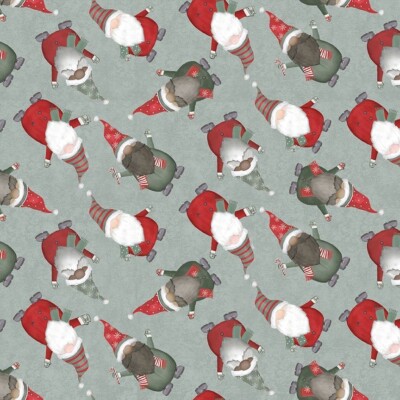 Fat Quarter Timeless Treasures Tossed Christmas Beard Gonk 100% Baumwollstoff