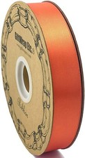 Orange Satin Fabric Halloween Ribbon - 1" x 100 Yards, Fall, Wreath, Easter