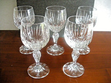 5-er Set edle Weingläser WMF Cristal Cabinet Claudine, Bleikristall Schliff