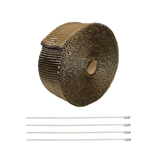 1.5mm * 25mm * 5mm Exhaust Heat Wrap Roll Header Tube Tape for Car