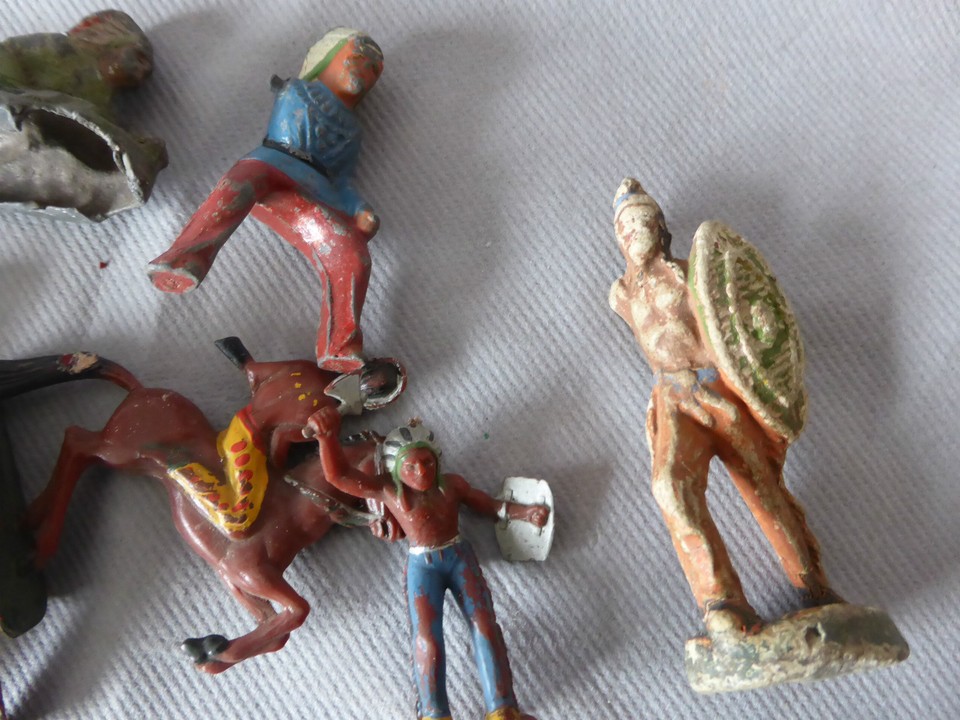 Lot De +70 Soldats Plastique Indiens Vintage – Starlux, échelle 1:50, à Identifier
