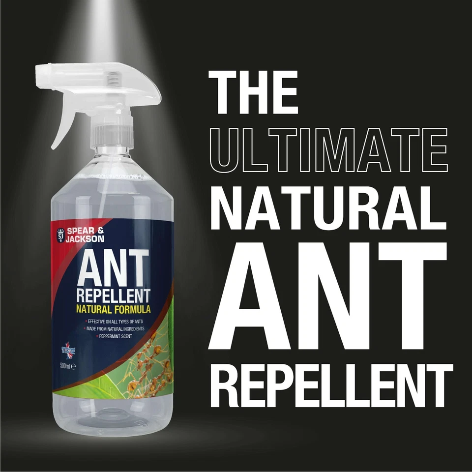 Ant Repellent 2 x 500ml - Peppermint Scent - Natural Ingredients Spear & Jackson - Image 2 of 4