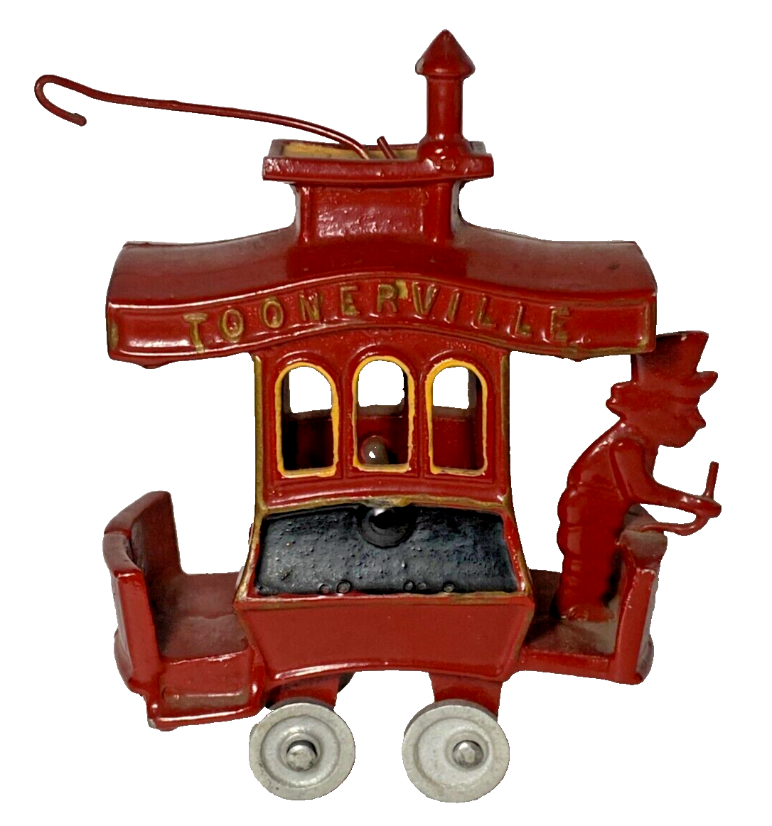 1923 Dent Toys Red Toonerville Trolley Toy by Fontaine Fox Cast