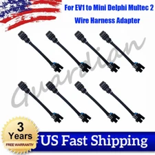 8PCS Fuel Injector Wire Harness Adapter New For Jetronic EV1 to Mini Multec 2