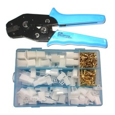40 Pairs 2.8mm Tabs Receptacles Terminals Car Connectors Crimping Plier Tool Kit