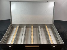 Photo Slide Case-Vintage 35mm Metal Slide Box-Projector Slide Storage Box