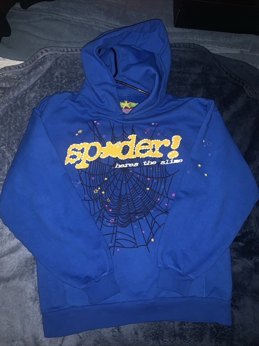 トップス user_e81dfd75 SP5DER Hoodie Sp5der TC Hoodie Blue Size L Worn 1x W/Sticker | eBay