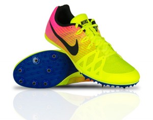 nike yellow and pink spikes