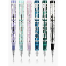Jinhao 100 Fountain Pen F Nib 0.5mm Resin&Skeleton Writing Pen with Converter
