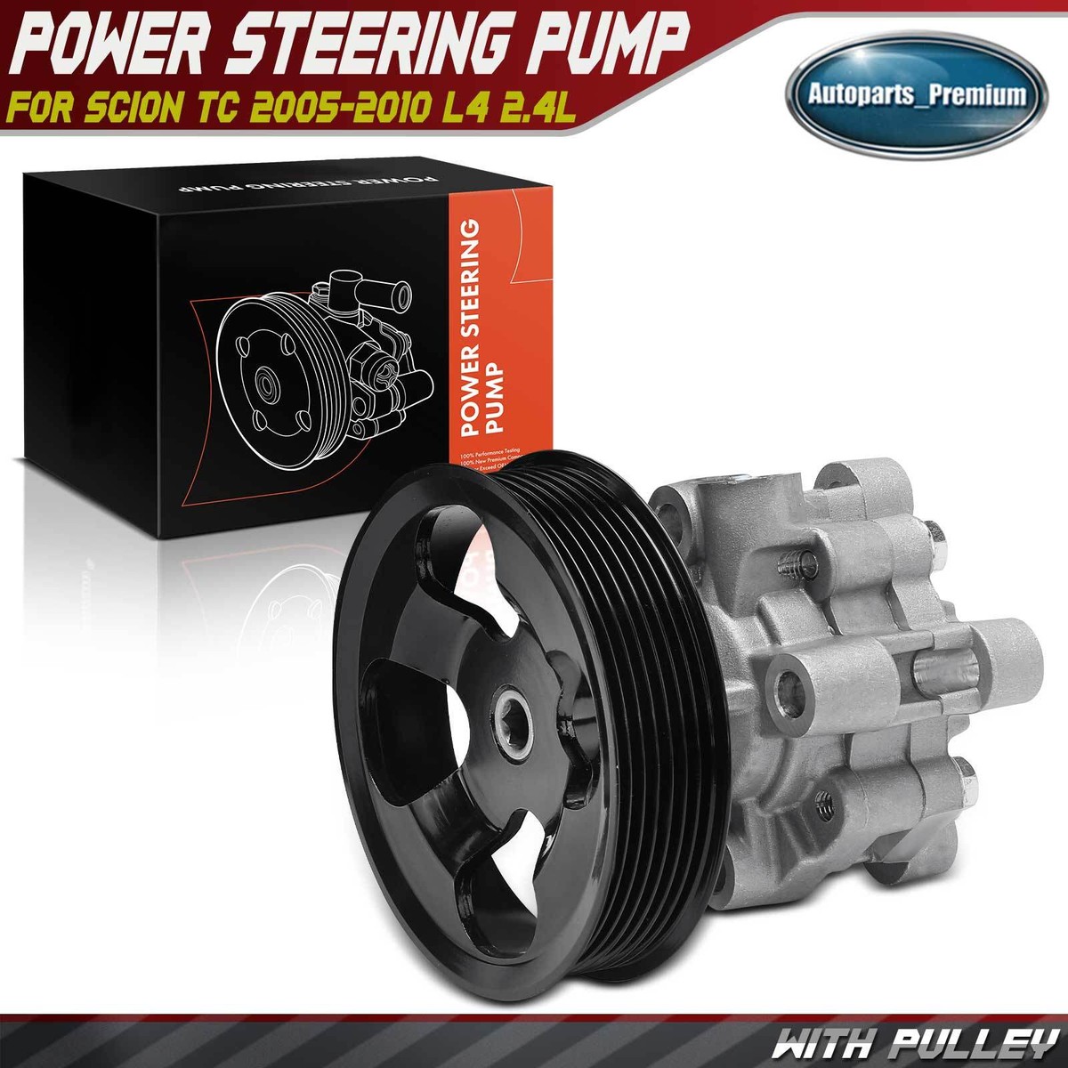 2005-2006, 2007-2010 Scion tC 2.4L Power Steering Pump w/ Pulley