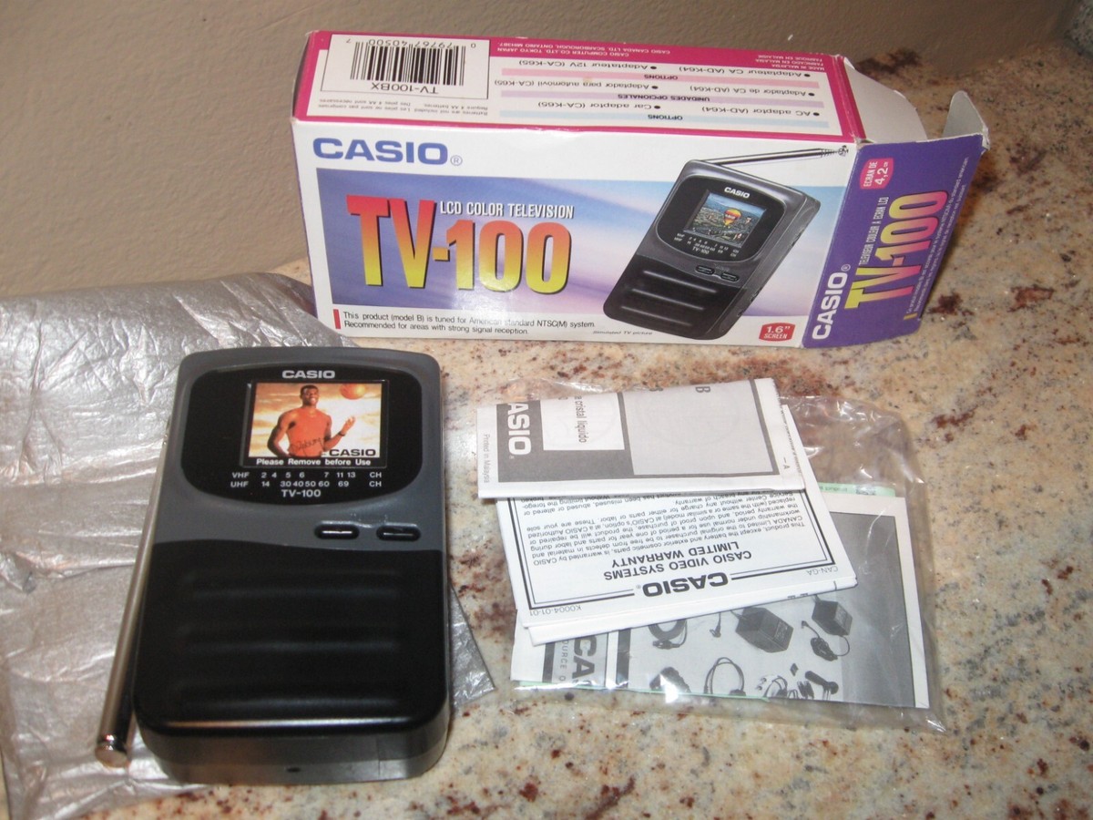 Vintage LCD Casio TV 100B Pocket Color Tv- New | eBay