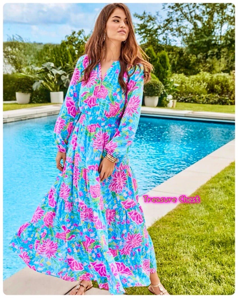 Lilly Pulitzer NWT Pauline Maxi Dress 🦄 Bunny Business 🦄 SIze S,M,L  GRAIL! | eBay