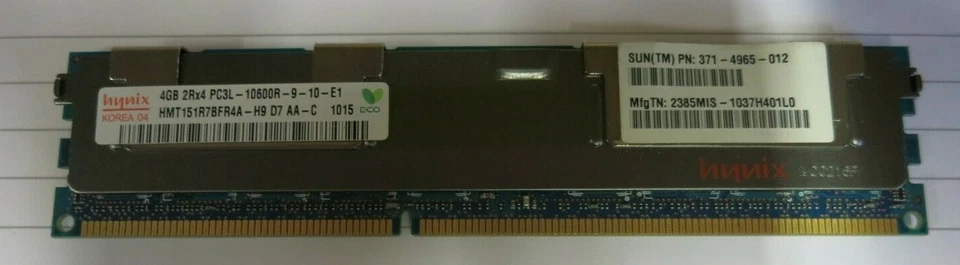 Hynix HMT151R7BFR4A-H9 20GB (5x4GB) 2Rx4 PC3-10600 240P DDR3 ECC CL9 Memory  - Image 2 of 4