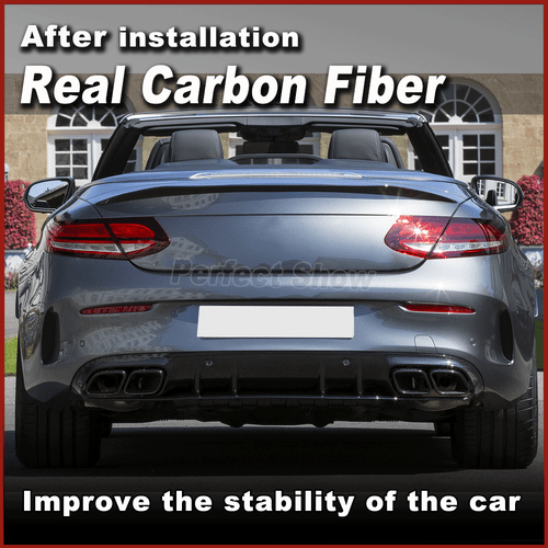 Alerón de carbono para Mercedes A205 C200 C300 C43 C63 alerón trasero alerón labio - Imagen 2 de 11