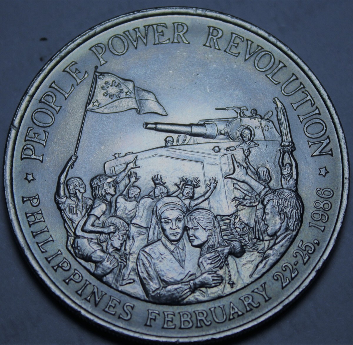 翁 Philippines 10 Piso, 1988 Gem Unc~People Power Revolution