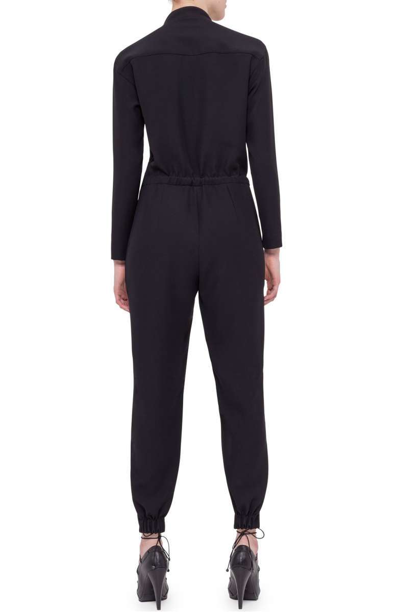 アクリス　AKRIS punto ジャンプスーツ NWT! $1290 Akris Punto Front Zip Techno Jumpsuit Black [SZ