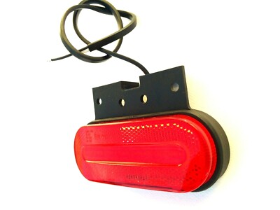 LED Umrissleuchte ROT Begrenzungsleuchte 12V 24V Seitenleuchte LKW 124x75x40 mm 