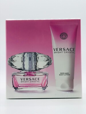 Versace Bright Crystal 2pc Set Perfume edt Spray 1.7 oz Body