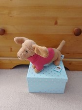 Jellycat. Pink Sweater Sausage Dog. Retired. Genuine. Brand New With Tags