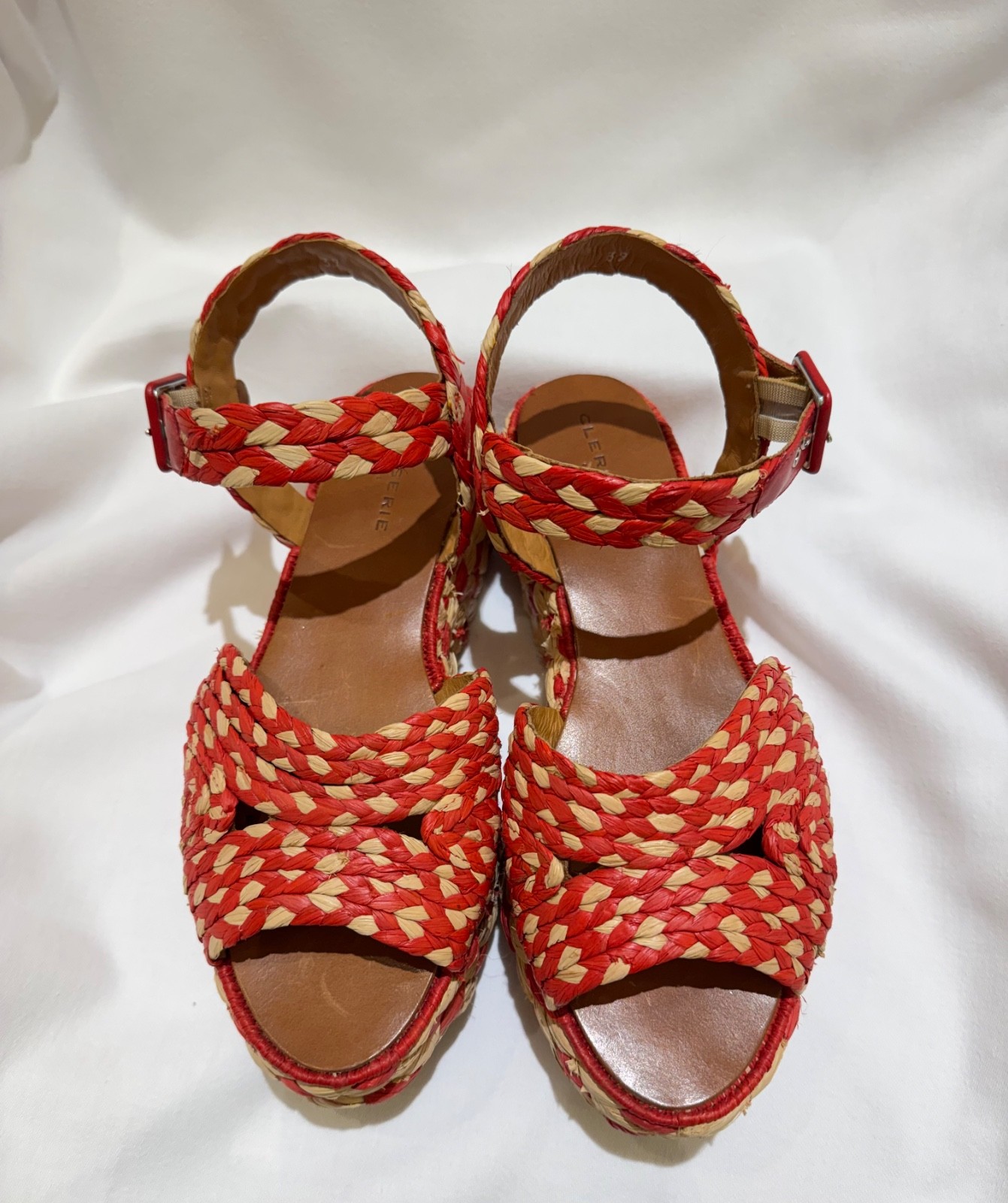 Robert Clergerie platform Raffia Patterned Espadr… - image 1