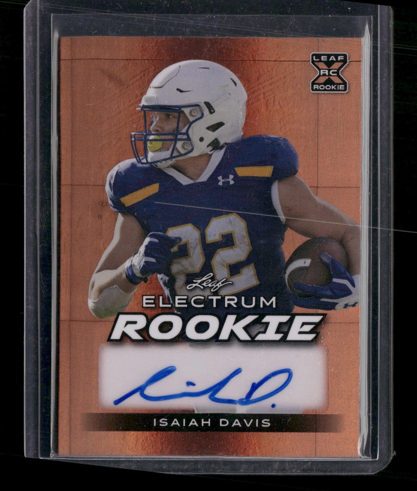 Isaiah Davis Leaf Electrum Rookie Autographs #RAID1 Bronze Sparkle