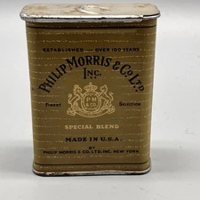 Vintage Philip Morris & Co. Ltd Special Blend Cigarette Tobacco Tin Sliding Top