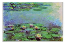 Claude Monet Water Lilies 1914 Canvas Print Wall Art 12x18, Framed & Ready Hang