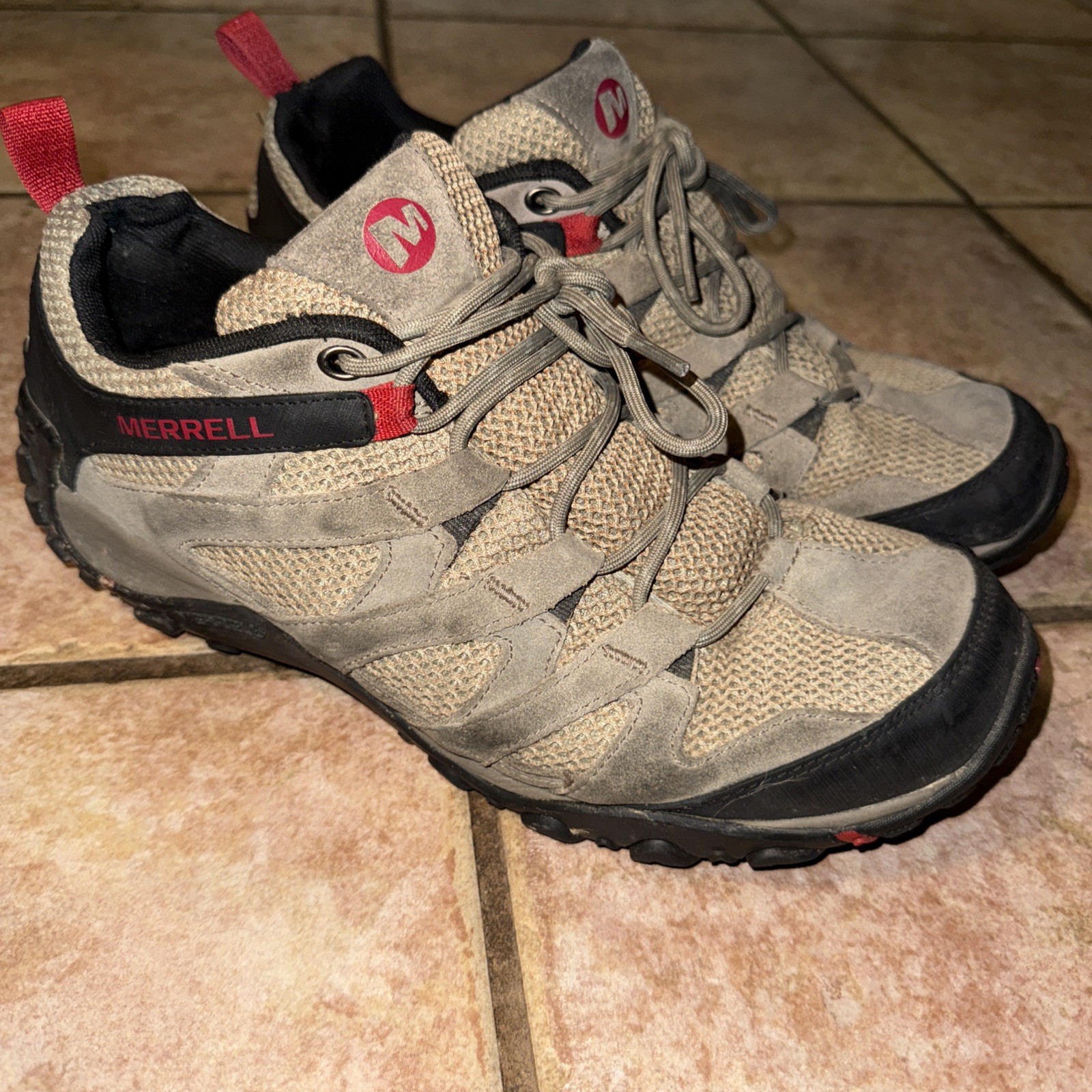 Merrell Alverstone scarpe da trekking outdoor boulder marrone beige UOMO TAGLIA 11 J033035