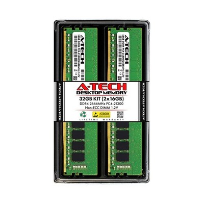 A-Tech 32GB Kit (2x16GB) RAM for Dell Alienware Aurora R7, Aurora R8 Gaming D...