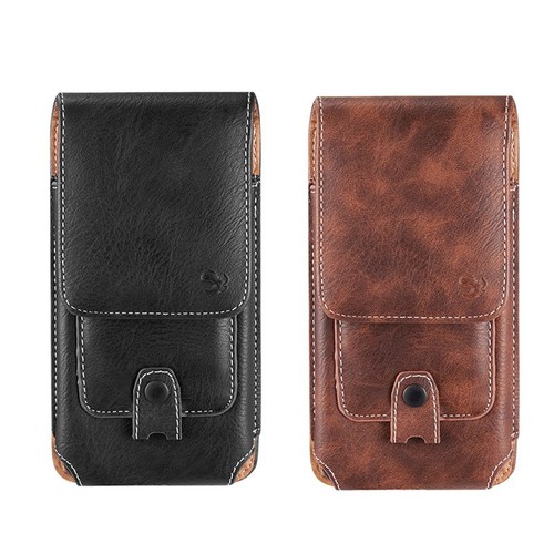 Custodia per iPhone 11 PRO MAX marrone tasca porta carte portafoglio cintura clip fondina - Foto 3 di 8