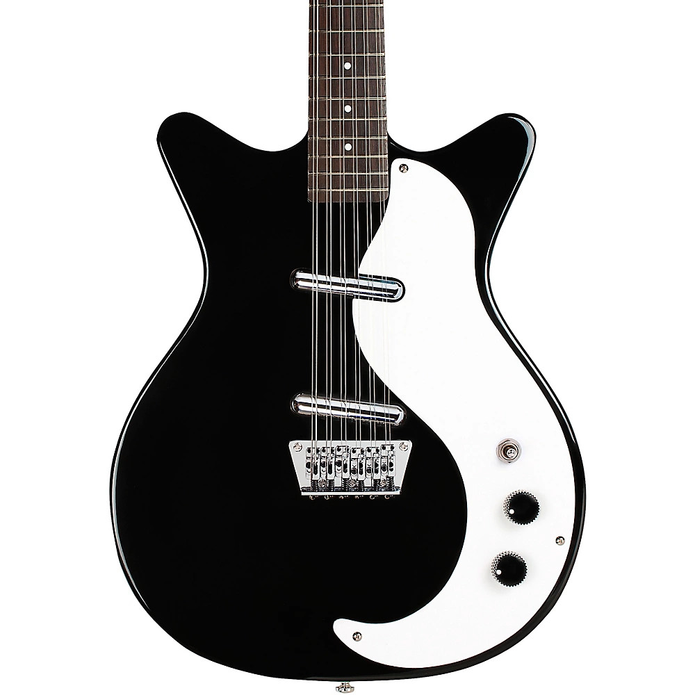 ギター DANELECTRO / 59 DC Danelectro '59DC Short Scale Bass Guitar - Black Metalflake