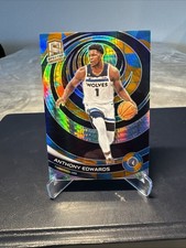 2022-23 Panini Spectra Blue & Orange Prizm /49 Anthony Edwards #81