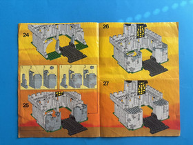 Lego CASTLE 6074 Black Falcon's Fortress Instruction Manual ONLY Black Knights