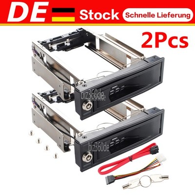 2st. Wechselrahmen SATA Mobile Rack SATA I/II/III HDD Fesplattenrahmen im 5,25''