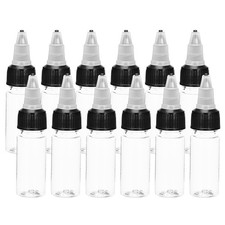 12Pcs 0.6oz/20ml Squeeze Bottles Clear Dispensing Bottles with Cap