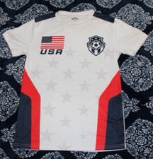 USA National Team Soccer Jersey Fast Action Mens Size SMALL Blue White Red