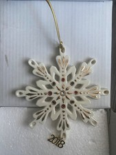 LENOX 2018 Annual GEMMED SNOWFLAKE ORNAMENT Jeweled - NIB