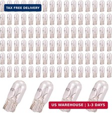 100 Pcs T10 Car Lighting Bulbs Sensitive Response Flat Foot Dashboard Indicator